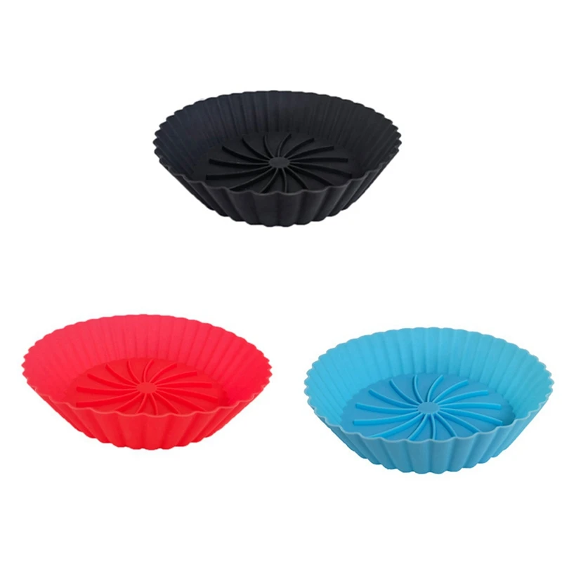 

Heat Resistant Baking Basket Tray Airfryer Silicone Pot Air Fryer Accessories Bread Fried Chicken Basket Kitchen Tool