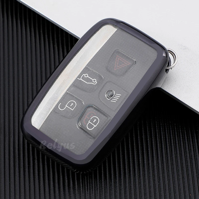 

TPU Car Key Protector Cover Holder Chain for Land Rover Range Rover Sport Evoque Freelander for Jaguar XF XJ XE XJL XFL Key Case