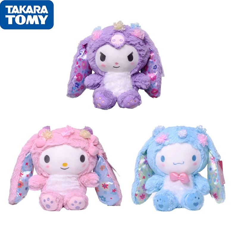 

Sanrio Rabbit Kulomi Plush Keychain Melody Easter Cinnamoroll Plush Toy Doll Pendant Mini Keychain Backpack for Gifts about 10cm