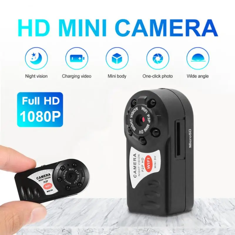 Мини-камера Q7 1080P P2P Wi-Fi беспроводная IP-камера с ночным видением | Безопасность и