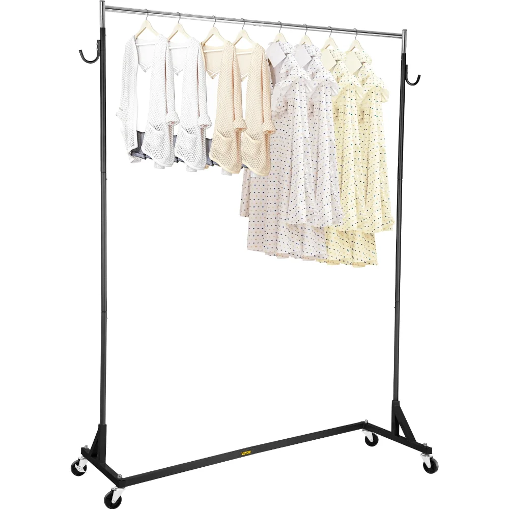 

OIMG Z Rack, Industrial Grade Z Base Garment Rack, Height Adjustable Rolling Z Garment Rack, Sturdy Steel Z Base Clothing Rack