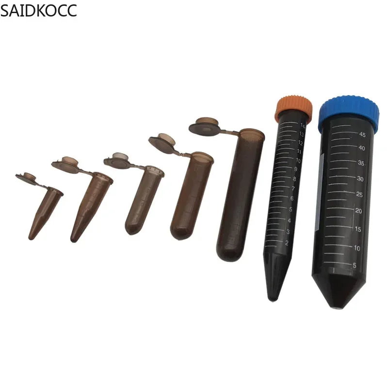SAIDKOCC 0 5 мл 1 2 10 15 50 коричневая центрифужная пробирка темная EP пластиковая ~ 1000 шт.