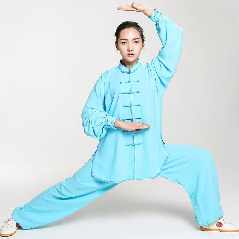 

Autumn Cotton Tai Chi Clothing Middle Aged Outdoor Fitness Judo Martial Jiu Jitsu Arts Yoga Sports Exercise Men Women Suits