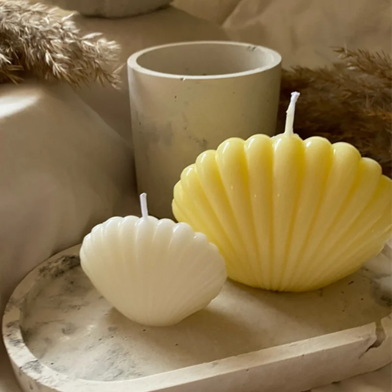 

New Shell Candle Silicone Mould DIY Ocean Series Aromatherapy Gypsum Craft Mould Clay Scallop Shape Home Decor Candle Making