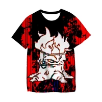 flame monster cartoon 3d printing 4 14 years old children t shirt summer round neck short sleeve boys girls casual tops