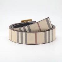 men belt brand buckl b grid stripe slide fastener casual business new designer luxury belts for man gold