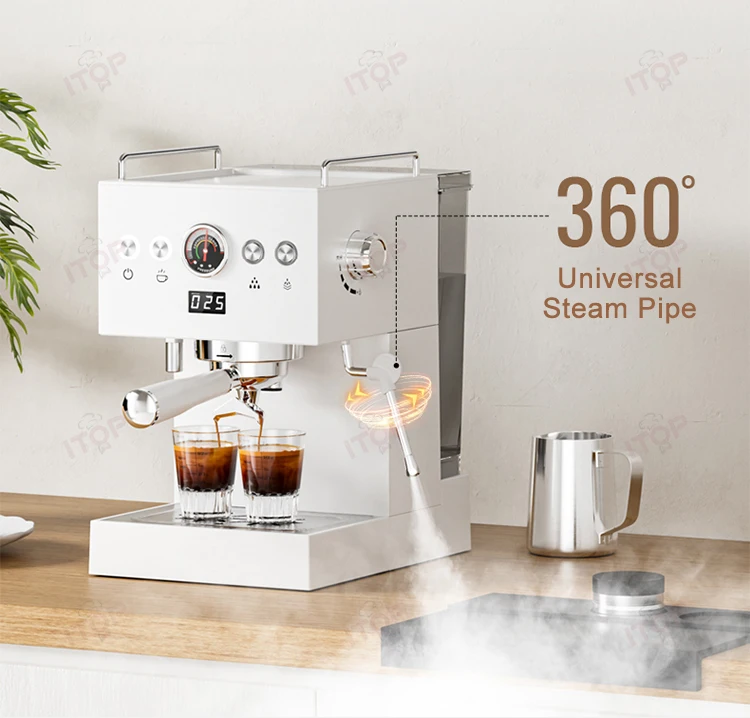 Полуавтоматическая эспрессо-машина ITOP EC58 из нержавеющей стали 15 бар