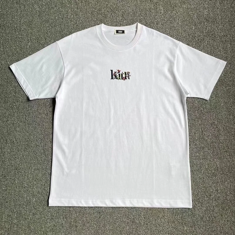 

22ss Kith Tshirts Vintage Tee Vintage Floral Crew Neck Loose Men Women Kith Short Sleeves