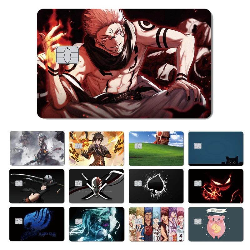

Cool Game Anime Cartoon Matte Film Sticker Skin Film Cover for Small Chip Credit Debit Card Bus Card
