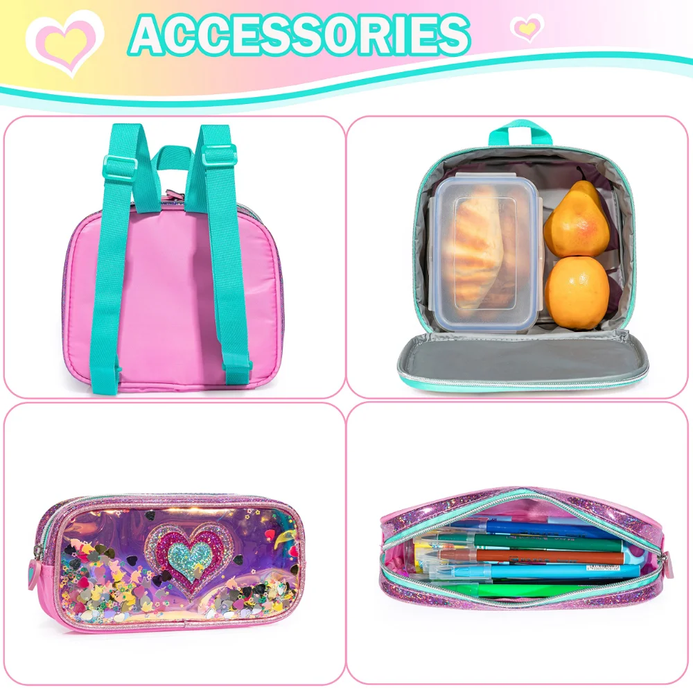 Bikab School Bags 3 In 1 Kids Bags Children School Bags for Girl 16