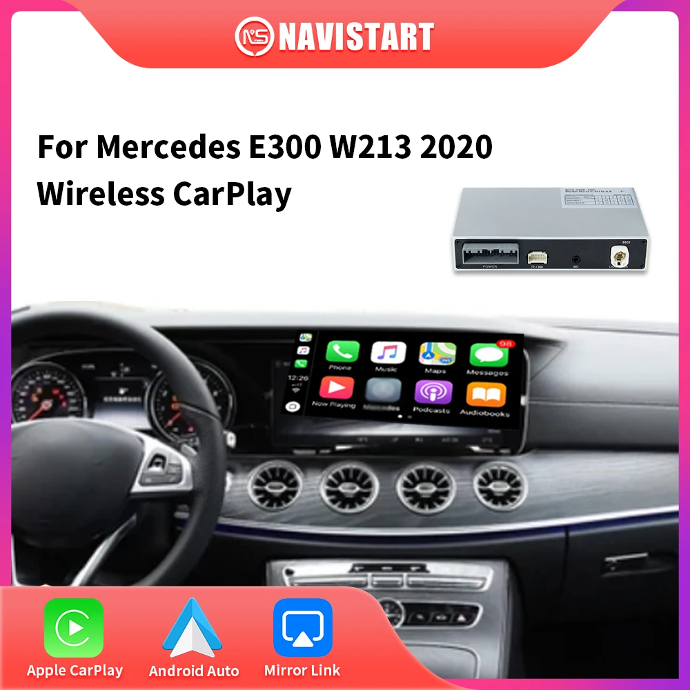 NAVISTART беспроводной CarPlay NTG 5,5 для Mercedes E300 W213 2020 Android Авто Mirror Link