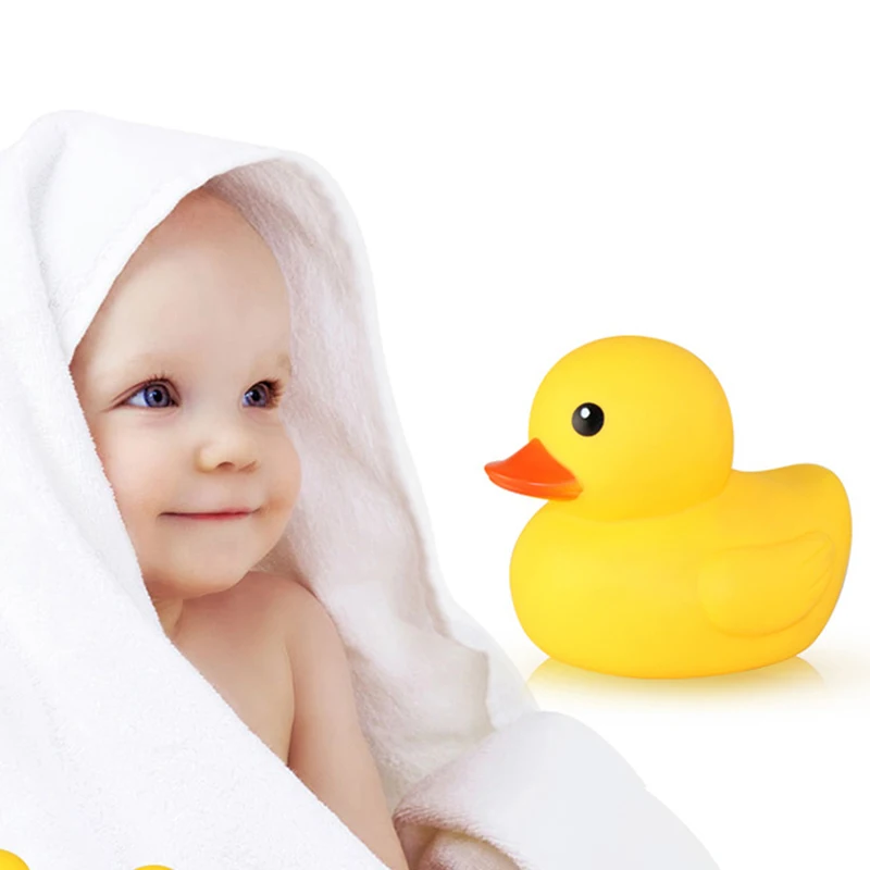 

Bathroom Rubber Large Yellow Duck Bathing Playing Water Kawaii Squeeze Float Ducks Baby Bath Toys Cute Duck Baby Gift