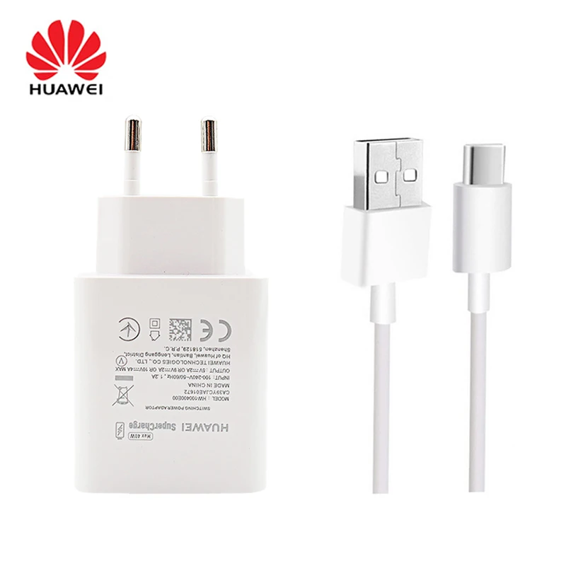 Original HUAWEI Fast Charger 40W Supercharge Type C Cable For HUAWEI P30 P40 P10 P20 Pro Lite Mate 9 10 Pro Mate 20 V20