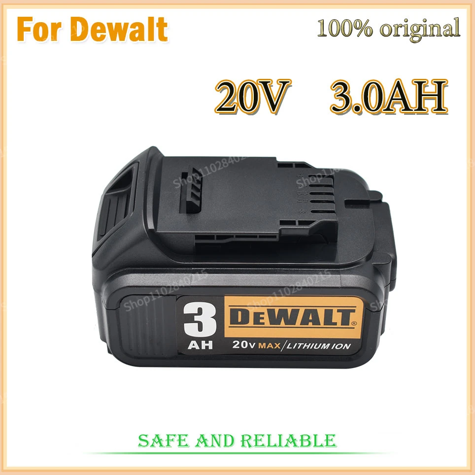 

DeWalt 100% Original 20V 3000mAh Rechargeable Power Tools Battery with LED Li-ion Replacement DCB205 DCB204-2 20V DCB206