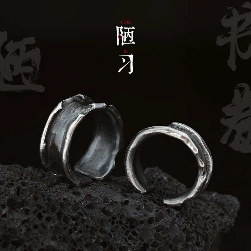 

Irregular Vintage Ring Couple Couple Rings Fashion Minority Design Opening Thailand Silver Ring
