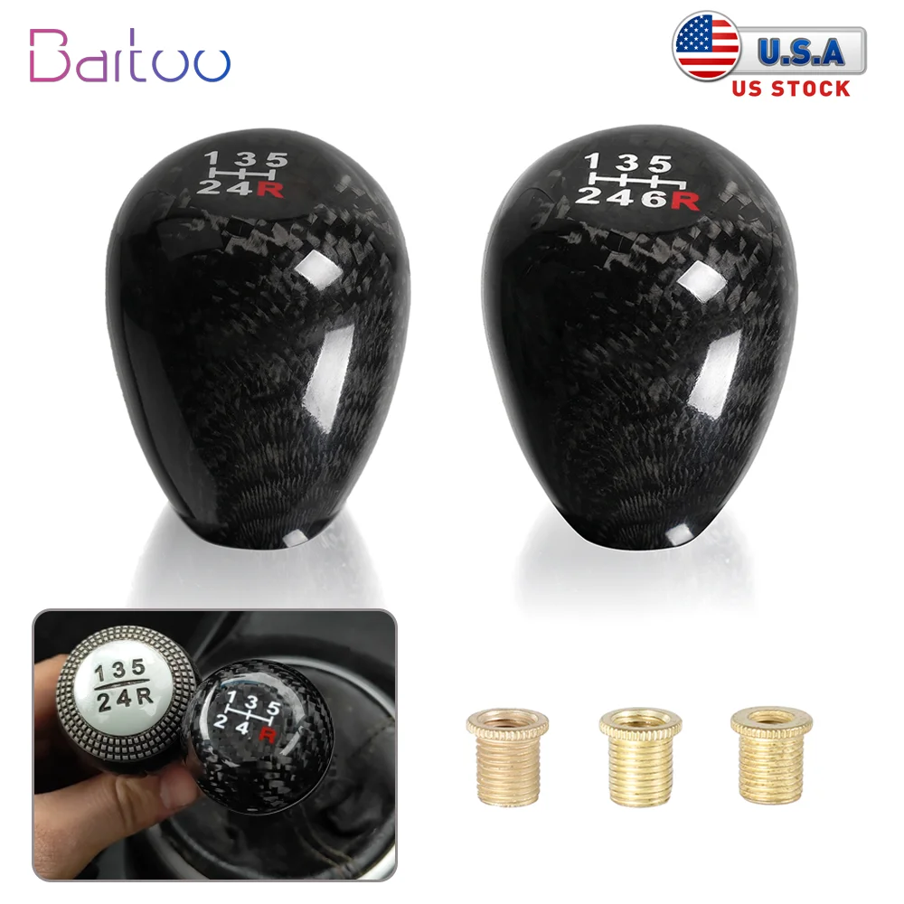 

Free Shipping 5/6 Speed Racing Carbon Fiber Gear Stick Handball Gear Shift Knob Manual Transmission Shifter Lever Knob SFN117