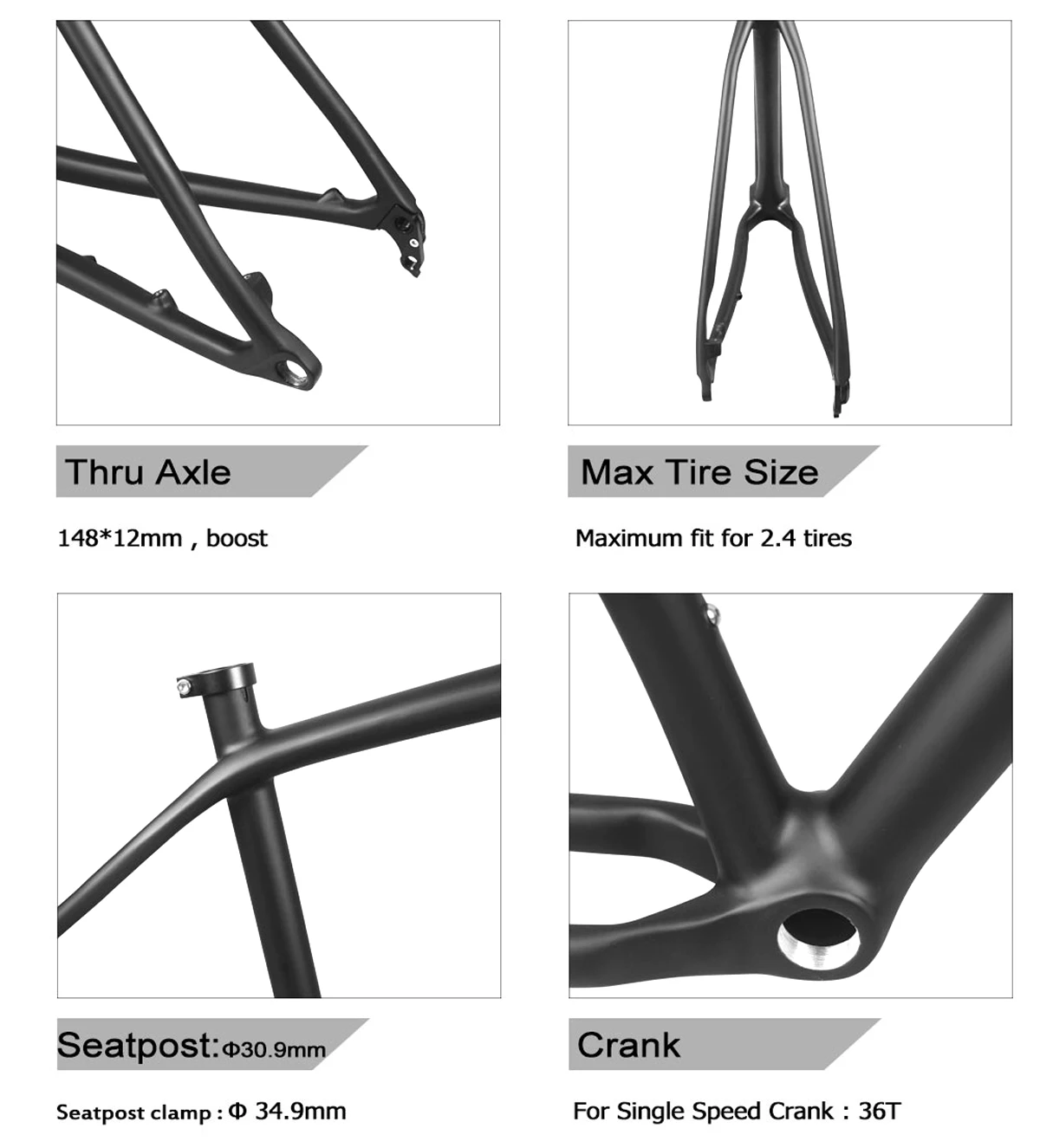 29er MTB карбоновая рама BSA 12x148 мм Boost XC Hardtail горный велосипед супер легкая T1000 29