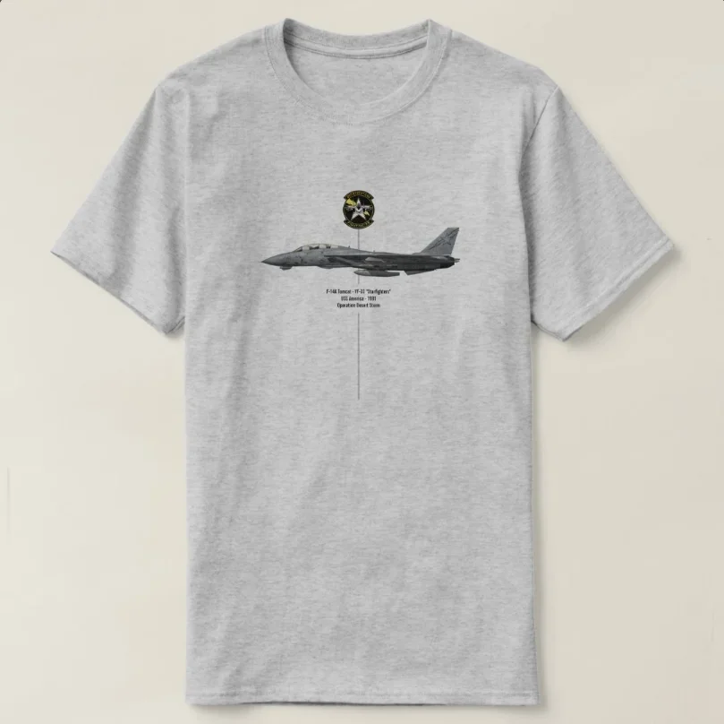 Футболка DR.GESTEE Operation Desert Strom VF-33 Starfighters F-14A Tomcat из хлопка
