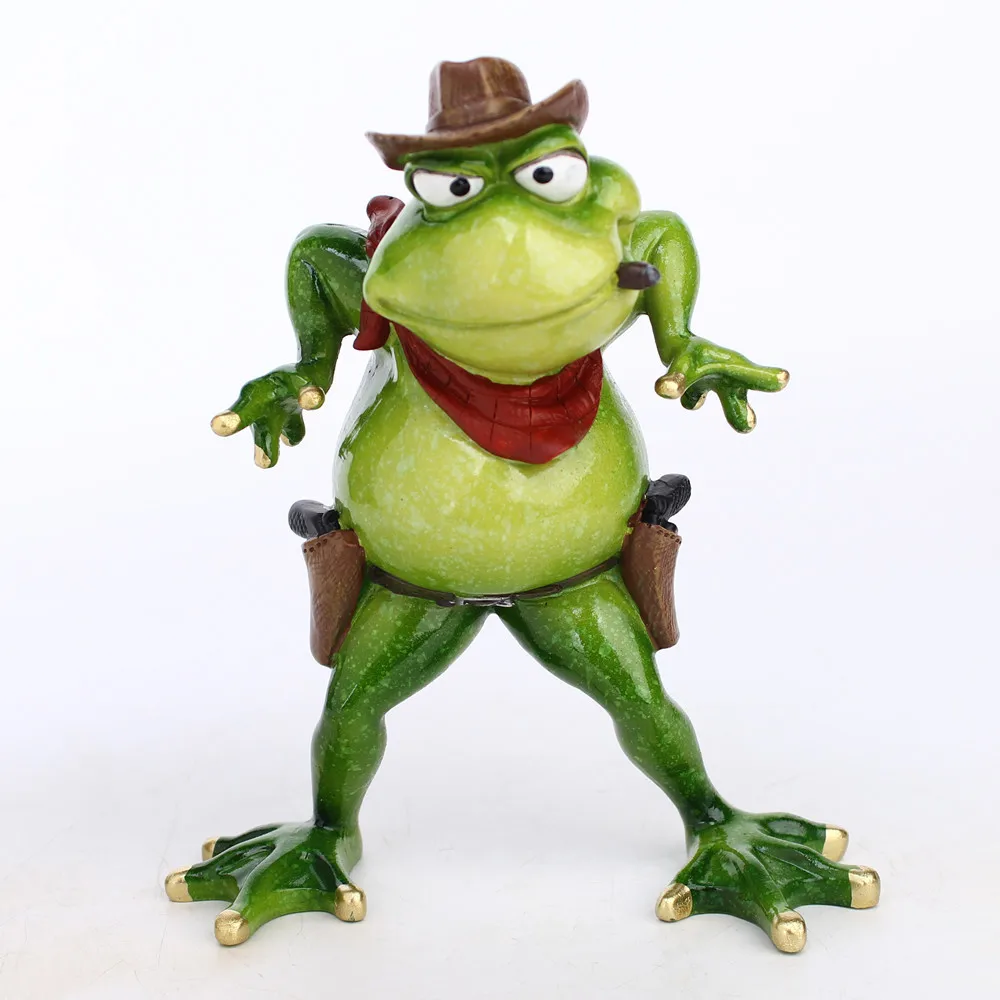 Забавные полимерные легинсы искусственные статуи животных лягушка леди