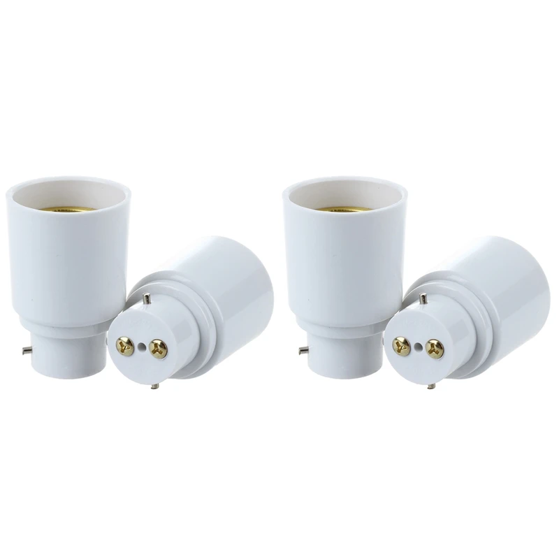 

4X E27 Screw To B22 Bayonet Base Light Lamp Bulb Adapter Converter Socket Base