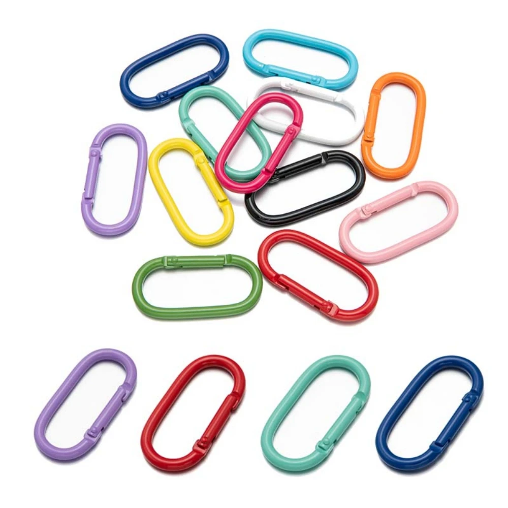 

5pcs 50x25mm Carabiner Clip Snap Ring Connector Clasp Hook For DIY Keychain Clutch Handbag Jewelry Making Materials Accessories