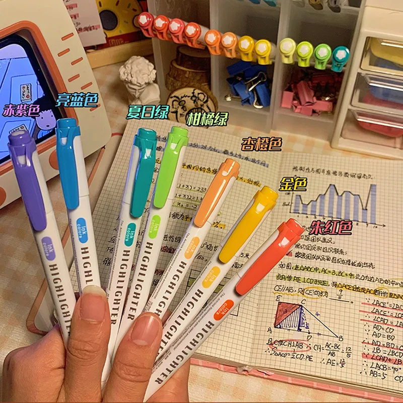 

5 шт. Мультяшные Двойные головки, стираемые фотообои, канцелярские принадлежности, цветные маркеры, детский подарок