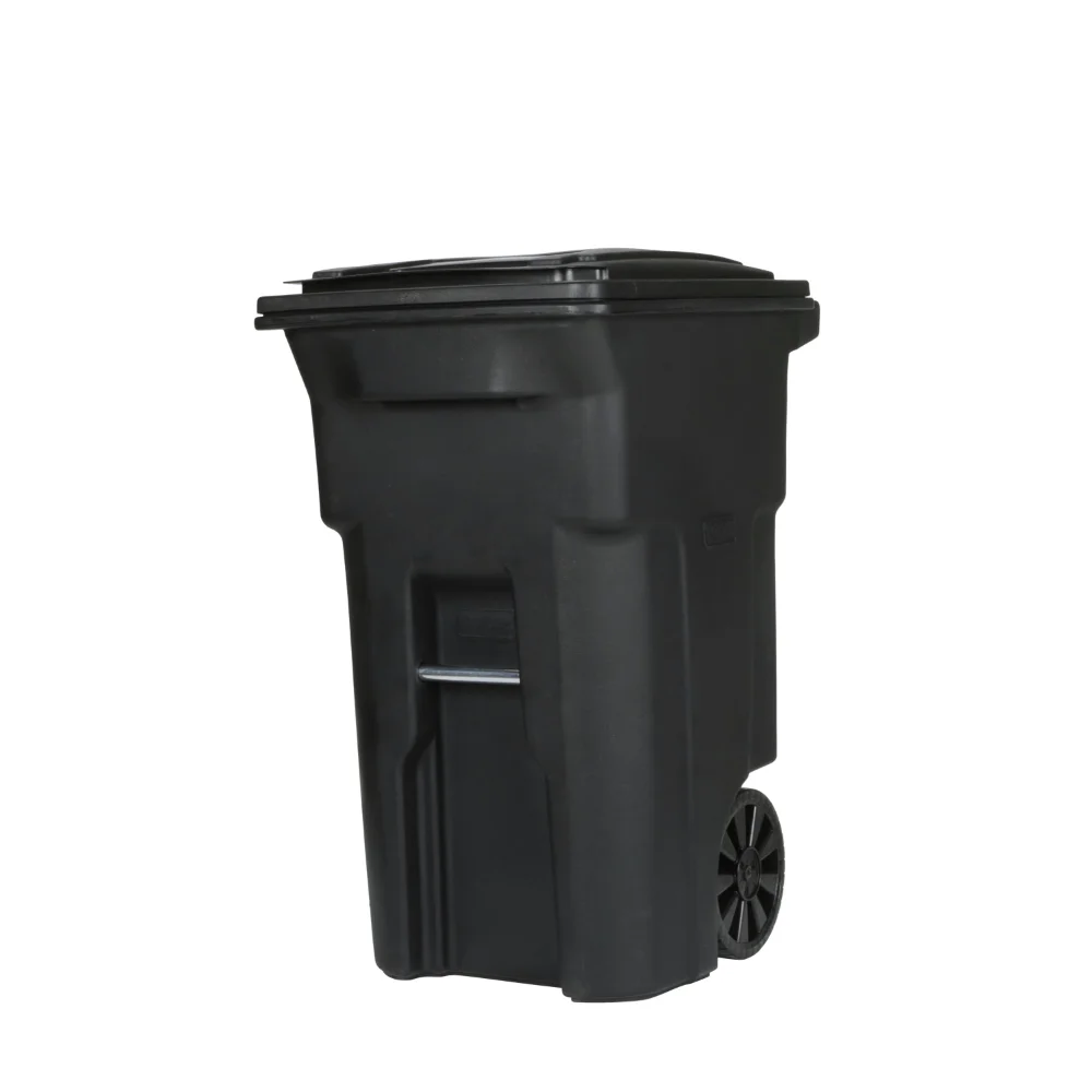 

Toter 64 Gallon Black Garbage Can with Wheels and Lid Gardening Containers 31.50 X 24.25 X 41.75 Inches