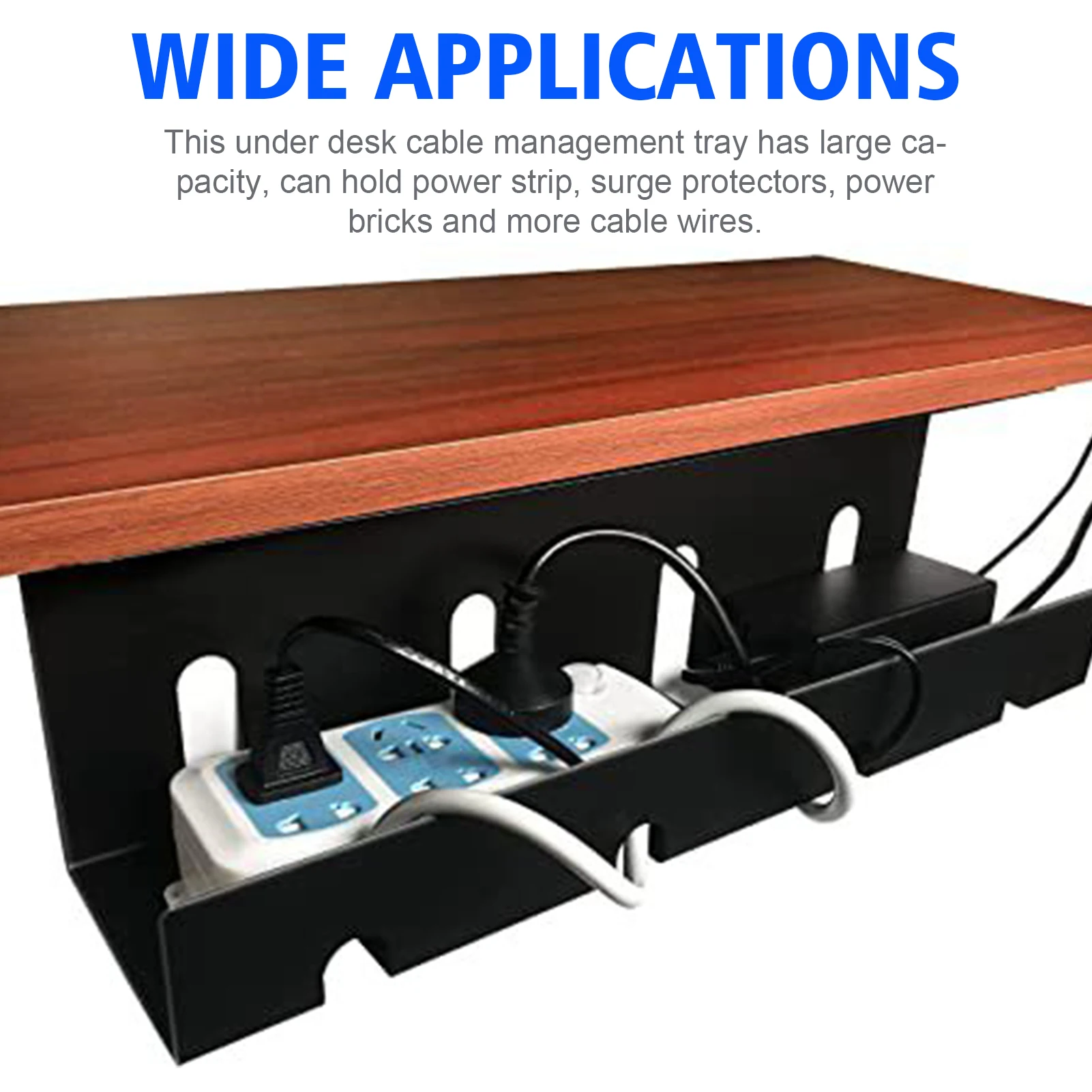 Large Capacity Storage Cord Power Strip Home Cable Management Tray
