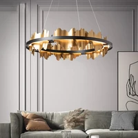 led postmodern minimalist light luxury living room dining room chandelier creative bar personality long dining table chandelier