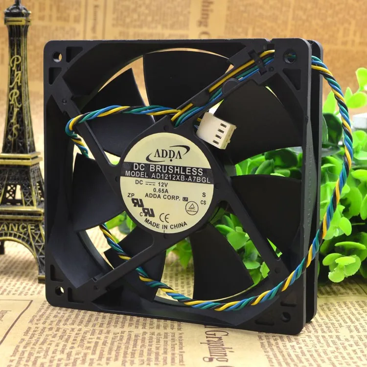 AD1212XB-A7BGL для ADDA 12V 0.65A 12CM 120mm 12025 4-проводной PWN регулятор температуры охлаждающий вентилятор