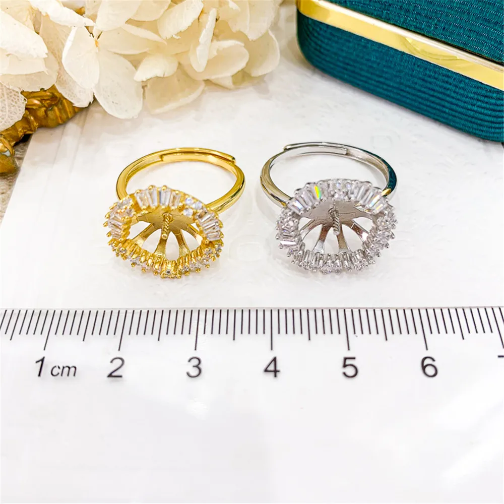 New Arrival Ring Mountings Base Findings S925 Sterling Silver Adjustable Ring Jewelry Setting Parts Fittings Diy Jewelry Making