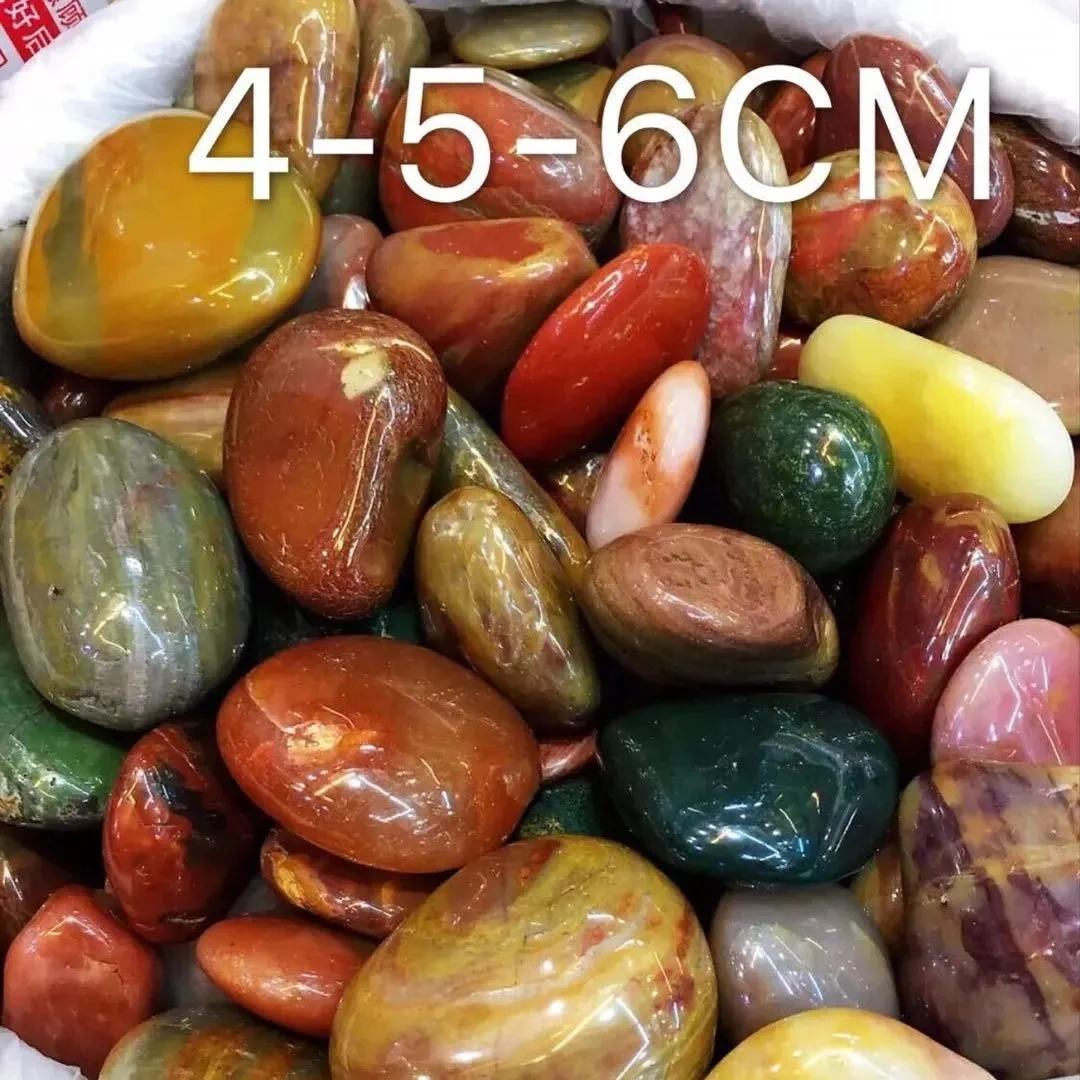 500G Yuhua Stone Nanjing Natural Yuhua Stone Stone Pebbles Multicolor Stone Floor Fish Tank Bonsai Decoration