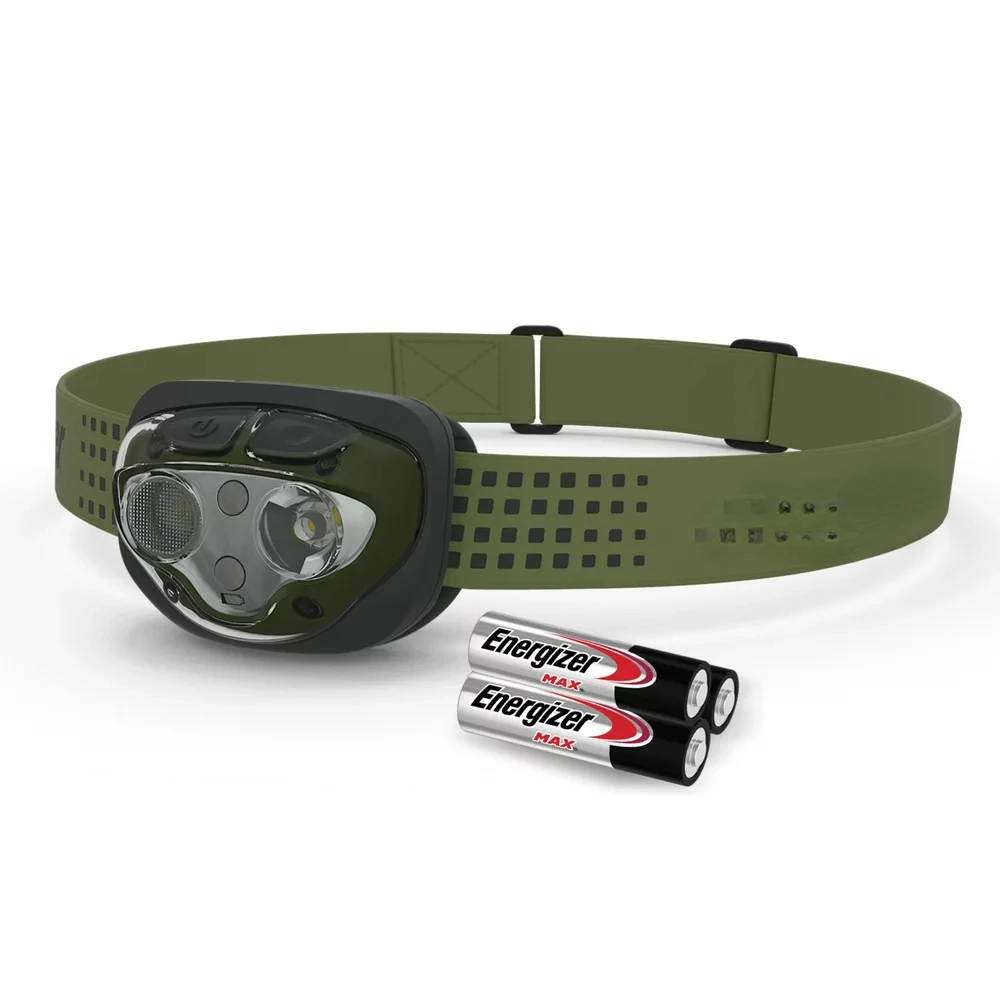 

Налобный фонарь с яркостью HD + 550 люмен, в комплект входят (3) батарейки AAA