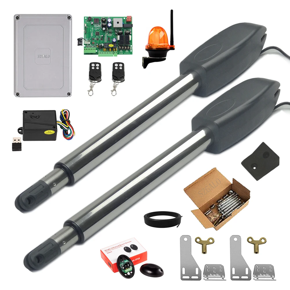 

PKMC02 Automatic Gate Opener Kit Heavy Duty Dual Gate Operator for Dual Swing Gates Up to 16 Feet or 880 Pounds Gate AC Motor