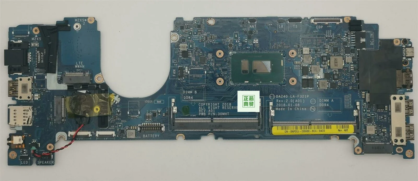 

Оригинальная материнская плата для Dell Latitude 7490, материнская плата NFCCJ 0NFCCJ i7-8650U