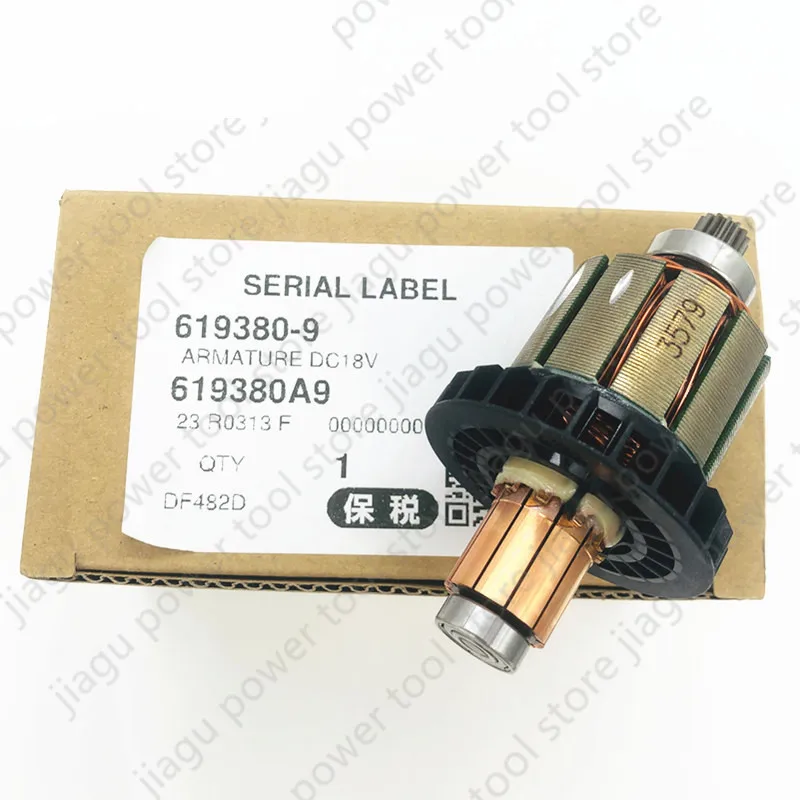 Ротор якоря постоянного тока 18 В, замена для Makita DF482D DHP482 DDF482, детали электроинструмента 619380-9 619583-5