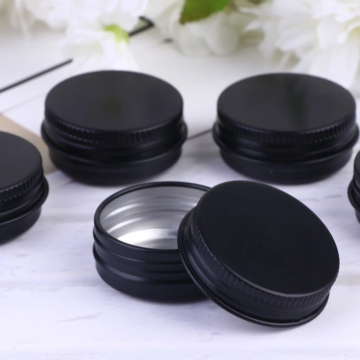 20Pcs 15ml Aluminium Boxes Powder Containers Cream Box for Travel Makeup Samples Small Containers with Lids Cosmetics Container
