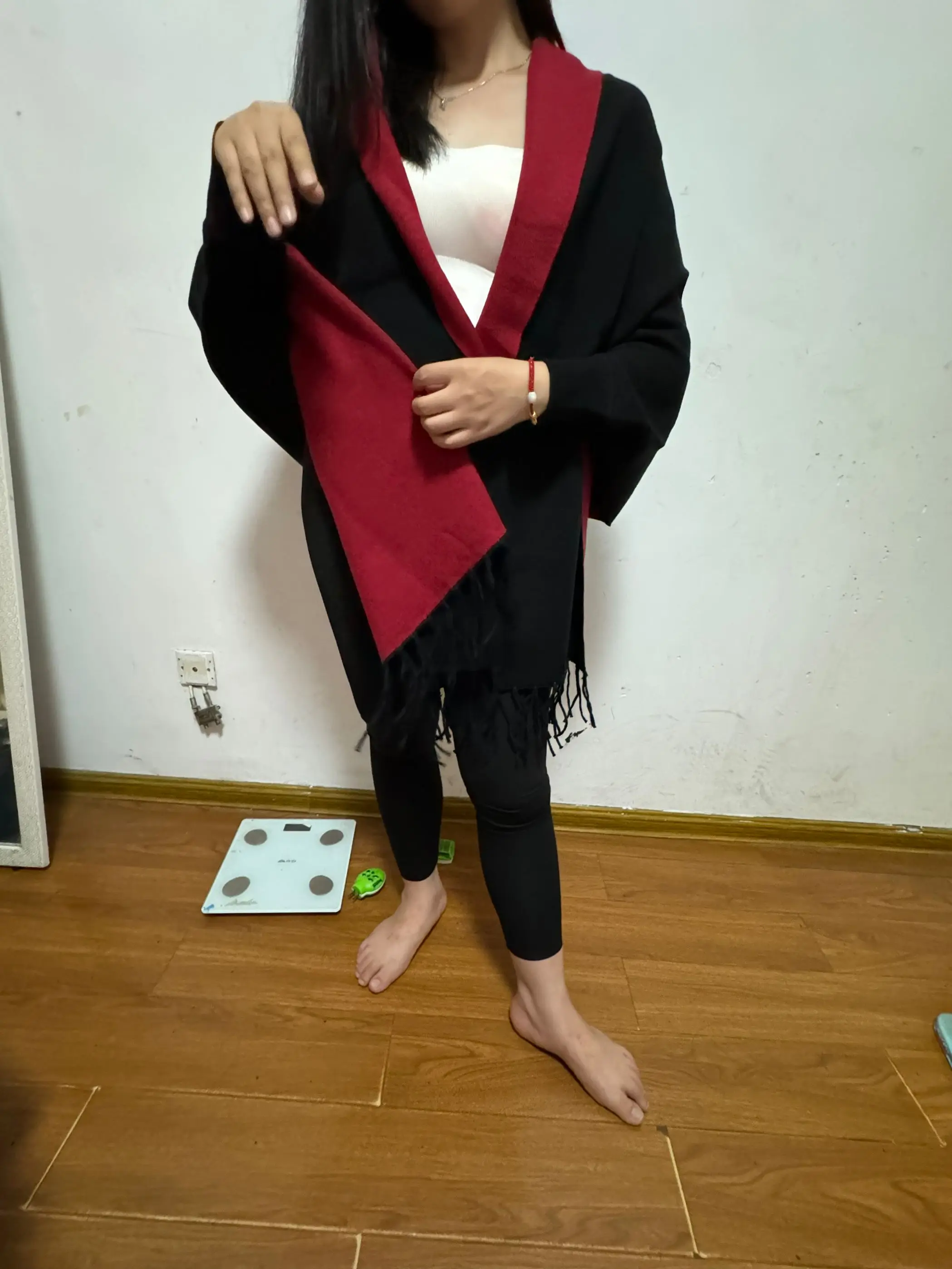 Однотонное осенне-зимнее вязаное пальто с рукавами летучая мышь длинное пончо