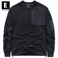 spring autumn sweatshirt men techwear cargo sweatshirt black long sleeve pullover male pocket design tactical function hoodies