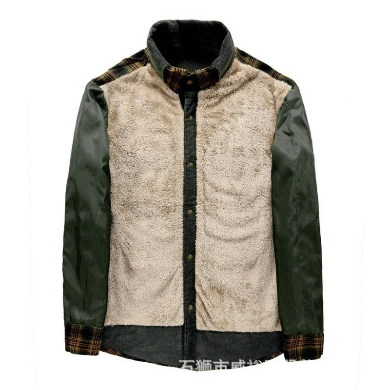 2022 Explosive New Brand Men's Winter Plaid Jackets Thick Cotton   Warm Long-sleeved Coats Clothing Europeam American Jacket Men