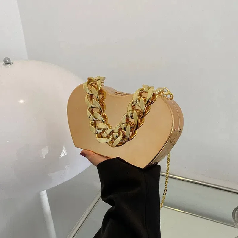 Модные металлические сумочки для женщин 2024 трендовая Милая зеркальная женская