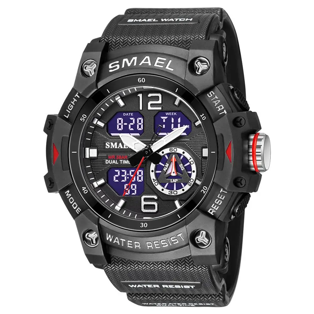 

Smael Luxury Men Fashion Business Smart Watch Led Digital Quartz Wristwatch Casual Waterproof Calendar Clock Sports Watches