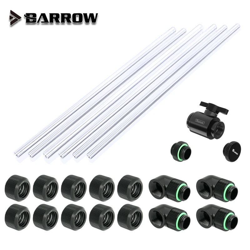 Barrow Fitting Kit use for OD12mm/14mm/16mm Hard Tube /Rigid Fitting Combo /PETG Tube /Hand Compression Connector Fitting