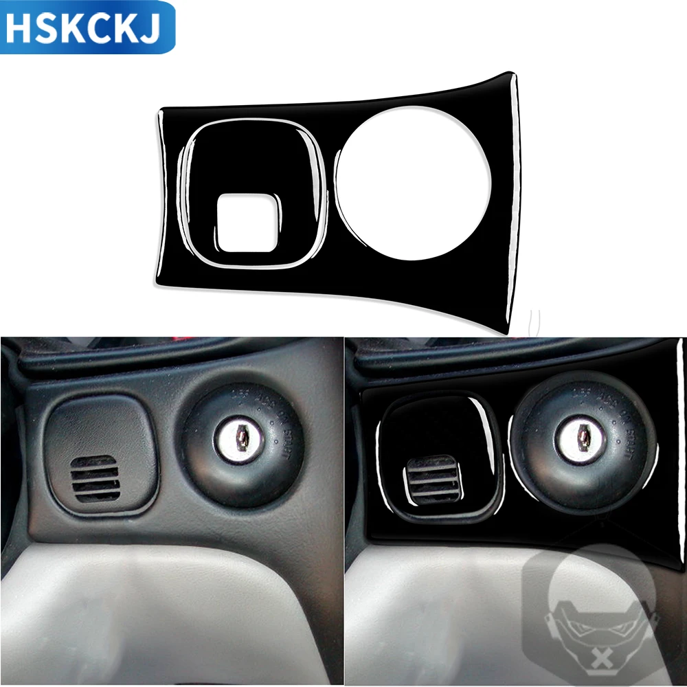 

For Chevrolet Corvette C5 1998-2004 Accessories Car Interior 2pcs Key Panel Hole Trim Sticker Plastic Decoration Black LHD