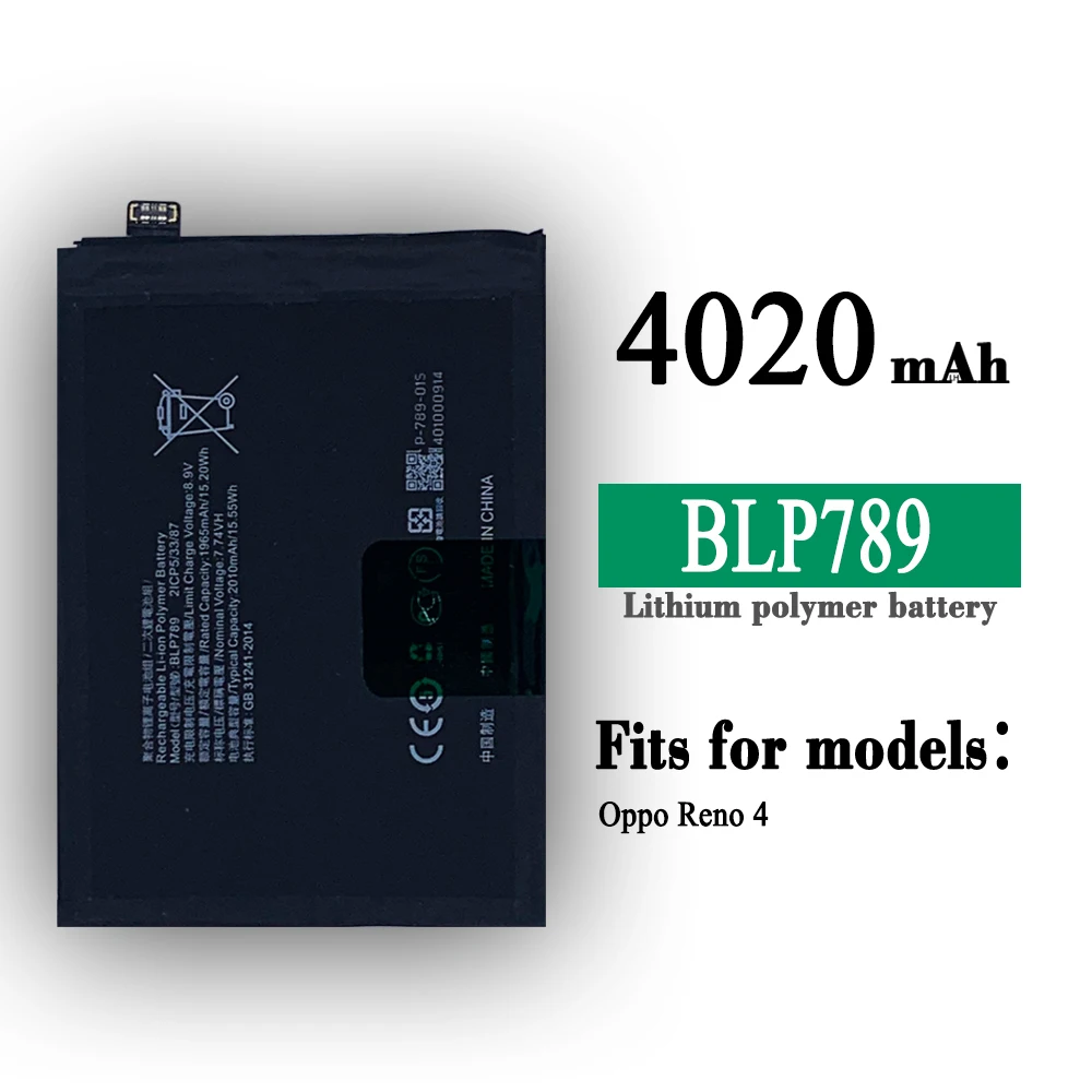 Enlarge Compatible For OPPO / Reno 4 BLP789 4020mAh Phone Battery Series