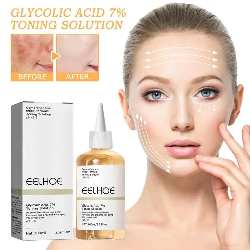 

Glycolic Acid Toning Solution Remove Acne Fade Acne Marks Lifting Firming Wrinkles Improve Skin Hydrating Whitening Skin Care