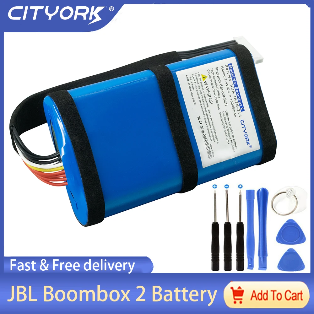 Original JBL BOOMBOX2 Wireless Bluetooth Speaker batteries 7.4V 15000mAh SUN - INTE - 213 Jbl Boombox 2 Replacement Battery
