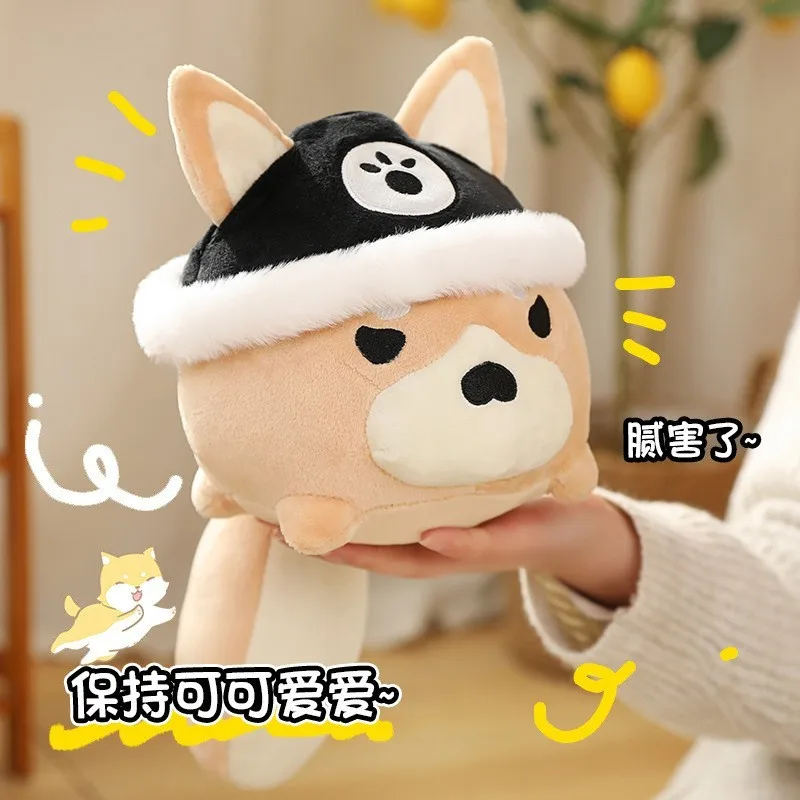 Anime Game Genshin Impact Gorou Shiba Inu Kawaii Cosplay Plush Stuffed Doll Pillow Cartoon Sofa Cushion Home Decor Cute Toy Gift