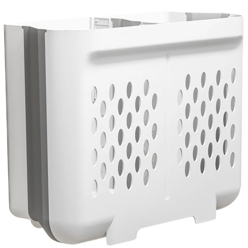 

Collapsible Compartment Bathroom Clothes Hamper Sundries Storage Holder Folding Laundry Basket Laundry Basket