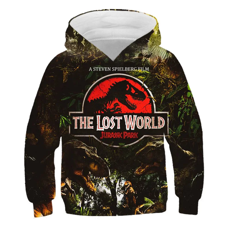 

Kids Jurassic World Dominion Sweatshirts Boys And Girls Round-Neck Hoodies Children Clothing 2022 New Fashion Casual Hooded Tops